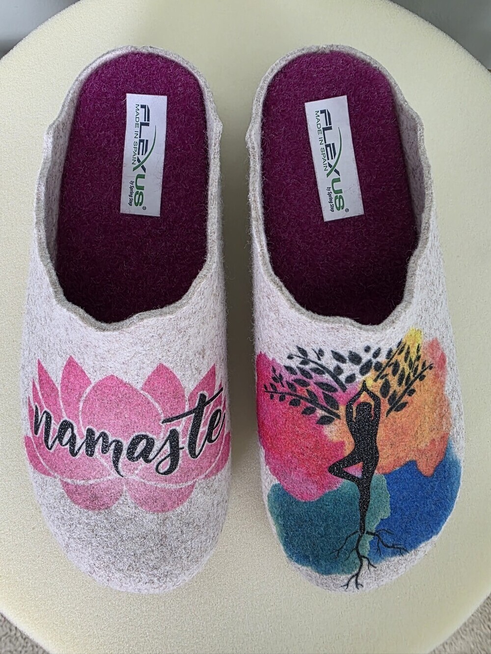 Flexus by Spring Step Namaste Felt Slippers Clogs Sand Size EU 38 /US 7.5-8 NEW!